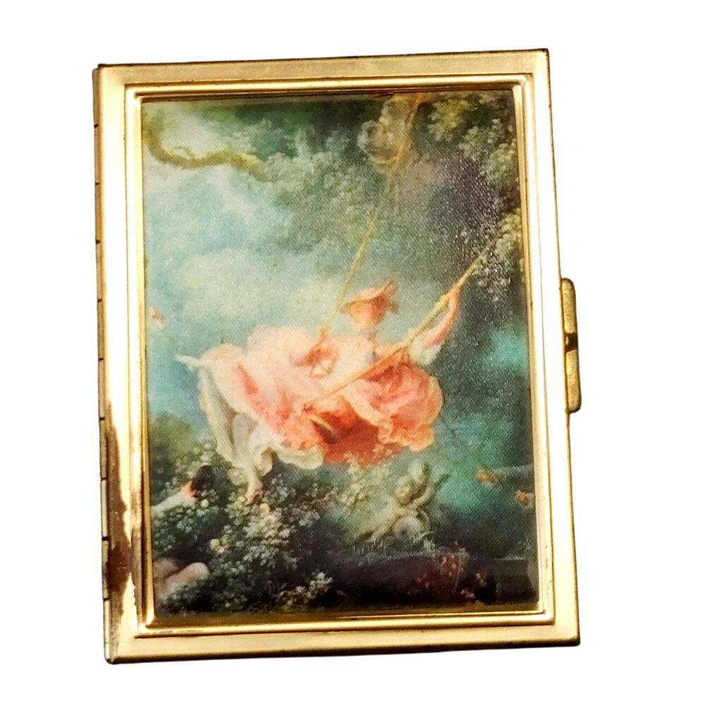 Vintage Jean Honore Fragonard The Swing Pocket Photo Album Case Card Holder